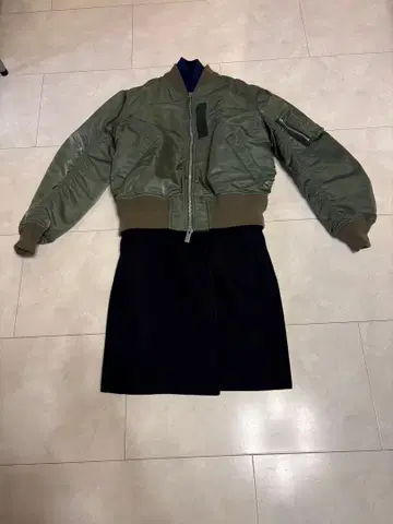 새상품 sacai Mix Coat MA-1 믹스 코트 1