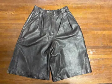 CORDIER 다크 브라운 양가죽 가죽 큐롯