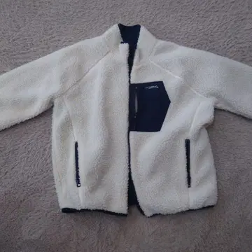 SHIPS 플리스 자켓 M 화이트 네이비