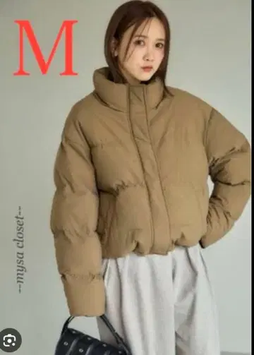 새상품 mysa 다나카 리나 시마무라 브라운 다운 자켓 M 사이즈
