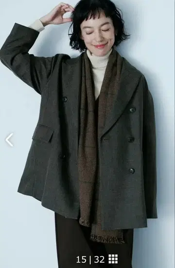 [ 새상품 ] 북유럽 더블 자켓 / 올리브 브라운 ( S )