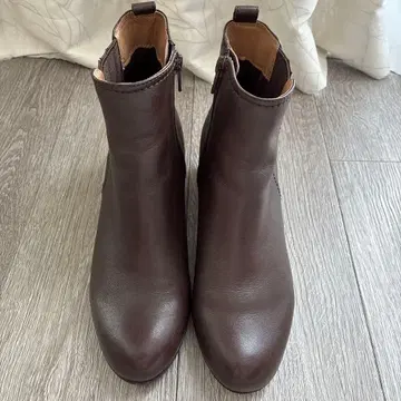 키다리 아저씨 다크 브라운 지퍼 앵클부츠 23cm