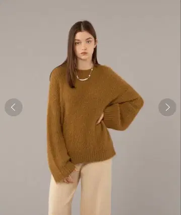 selle glant/SHAGGY COLOR KNIT/머스타드