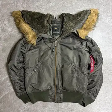 알파 x 그린 라벨 부착 후드 n2b L