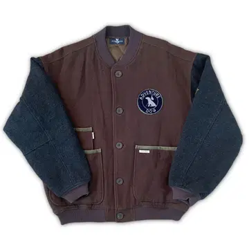 DOG ADVENTURE 와펜 바시티 자켓 블루종 구제 의류