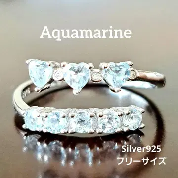 S925 아쿠아 마린 럭셔리 디자인 하트 프리 사이즈