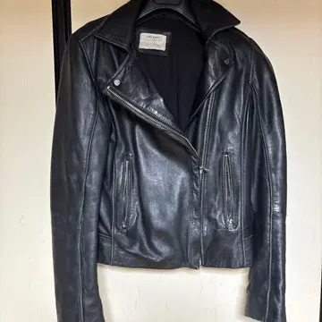 ZARA BASIC 블랙 가죽 라이더 자켓