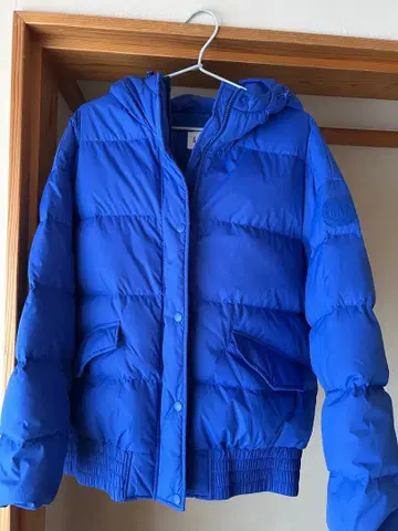 GAP 후드 부착 다운 자켓 M 사이즈 파랑