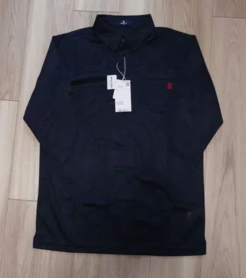 [ 새상품 미사용 ] 먼싱웨어 긴팔 피케 셔츠 MENS:M 네이비