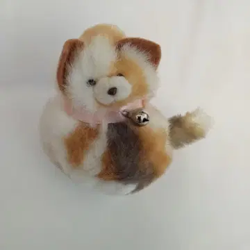 레트로 삼색 고양이 봉제 인형