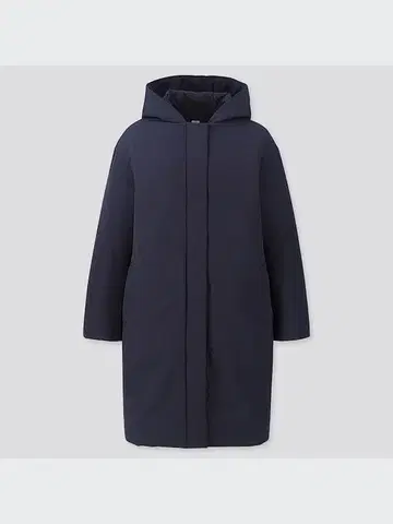 유니클로 하이브리드 다운 코쿤 코트 여성용 NAVY 3XL