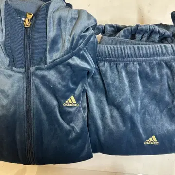 adidas 후드 부착 네이비 벨벳 저지