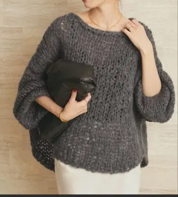 새상품급 plage HAND KNIT 점보 타임 풀오버