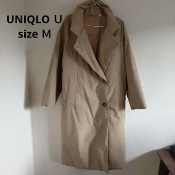 베이지 롱 코트 사이드 포켓 포함