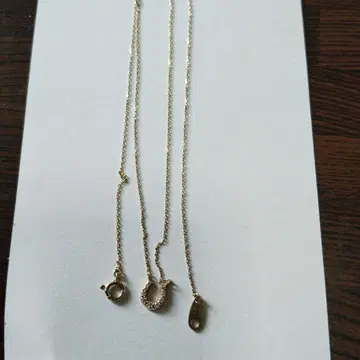 에테 K10 다이아몬드 호스슈 목걸이 골드