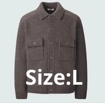 UNIQLO U 라무 니트 자켓 브라운 L 사이즈 유니클로 유