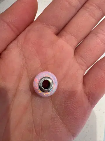 Pandora 핑크 유리 참 (정품)