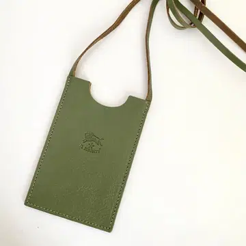 ILBISONTE 일비종떼 카드 케이스 올 가죽 넥 파우치