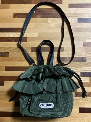 OUTDOOR PRODUCTS 프릴 숄더백 올리브 그린