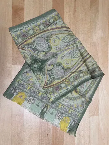 ETRO 장식적 패턴 스톨 그린 계열