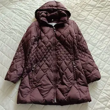 에디 바우어 다운 코트 와인색