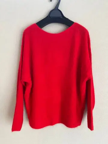 마르티니크 빨간색 모헤어 니트 복슬복슬 니트 프리 사이즈