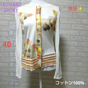 LEONARD SPORT 고품질 플라워 프린트 긴팔 가디건