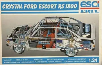 에시 1/24 [ 투명 바디 ] 크리스탈 포드 에스코트 RS 1800