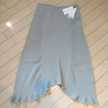 PRIDE 그레이 니트 플레어 스커트 사이즈 40