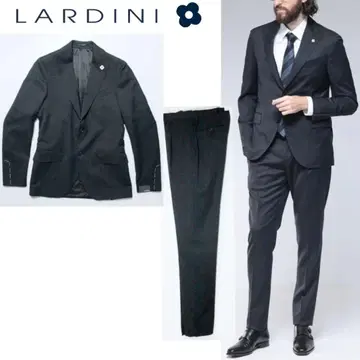 미사용 라르디니 행거 부토니에르 부착 수트 상하의 세트 44 사이즈
