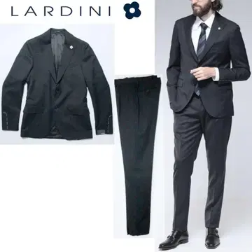 미사용 라르디니 행거 부토니에르 부착 수트 상하의 세트 44 사이즈