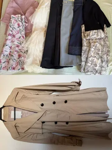 여성용 의류 묶음 판매 스커트 트렌치코트