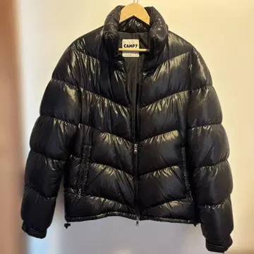 CAMP7 광택 블랙 다운 자켓 L 사이즈