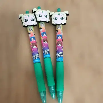 모리 한정판 리얼 피스 러버 마스코트 포함 볼펜 코페 3개