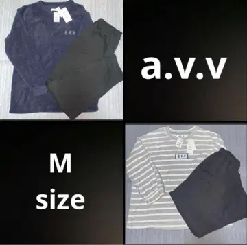 미사용 새상품 [ M사이즈 ] a.v.v 파자마 룸웨어 2세트