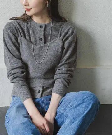 NOBLE 울 알파카 앙상블 니트 노블