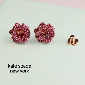케이트 스페이드 장미 파베 귀걸이 로즈 골드 색상