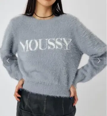 moussy 샤기 마우지 로고 니트