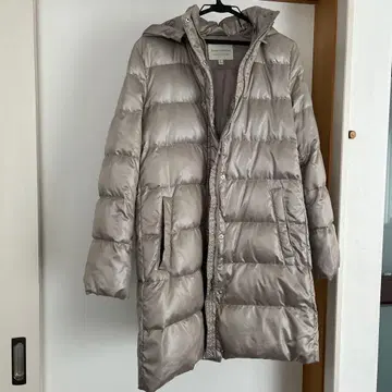 UNIQLO 후드 부착 롱 다운 코트