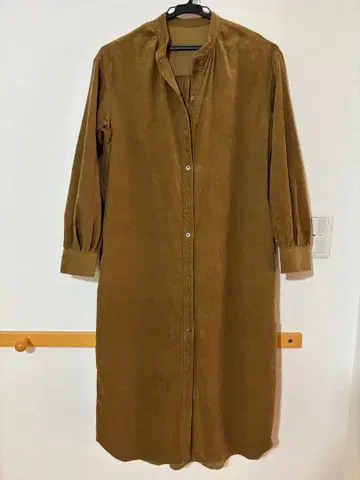 새상품급 URBAN RESEARCH 브라운 셔츠 원피스 코듀로이