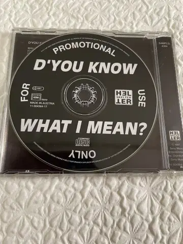OASIS PROMO CD/D'YOU KNOW WHAT I MEAN?