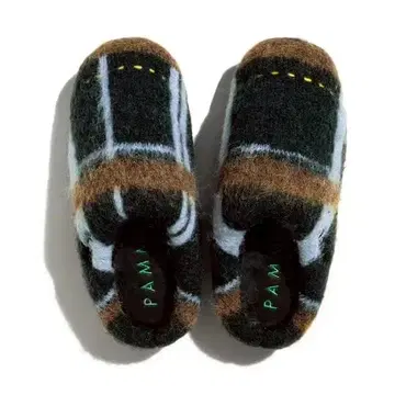 브라운 / 1 SUBU x PAMM 투명한 공기의 체크 니트