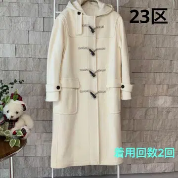 23구 헤링본 더플 코트 아이보리 사이즈 38