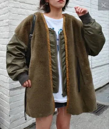 차오패닉 티피 etsinta 에신타 퍼 절개 자켓