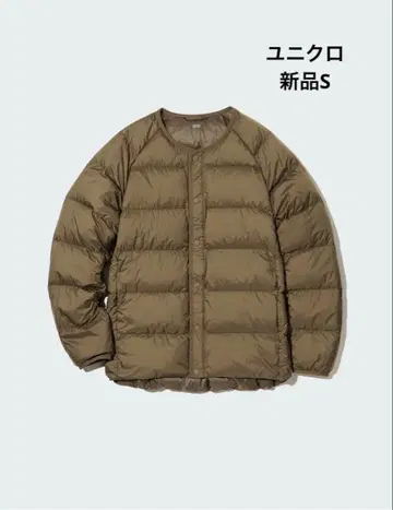 새상품 유니클로 리사이클 다운 자켓 브라운 S