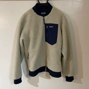 patagonia 플리스 자켓 S 베이지/네이비