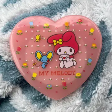 2020년산 마이멜로디 하트형 빗 컴팩트 거울 헤이세이 레트로