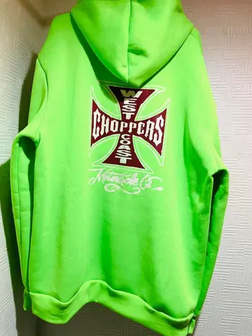 WEST COAST CHOPPERS 형광 그린 후드티 XL 상당