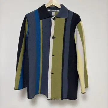 울 혼방 스트라이프 자켓