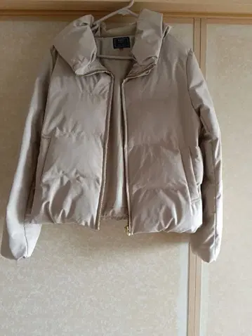 다운 자켓 베이지 L 사이즈
